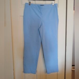 Talbots Light Blue Cropped Straight-Leg Pants, Size 14